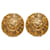 Pendientes de clip Chanel Gold CC Dorado Metal Chapado en oro  ref.1184530