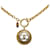 Colar com pingente redondo de ouro CC Chanel Dourado Metal Banhado a ouro  ref.1184551