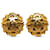 Chanel Gold CC Clip On Earrings Golden Metal Gold-plated  ref.1184570