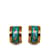 Hermès Pendientes de clip esmaltados Dorado Metal  ref.1184594