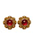 Chanel Red Gripoix Clip On Earrings Golden Metal  ref.1184595