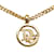 Dior Halskette mit Logo-Anhänger Golden Metall  ref.1184623