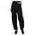Frame Denim Black mid-rise tapered jeans - size UK 12 Cotton  ref.1184684