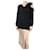 Valentino Suéter preto com babados e decote em V - tamanho S Lã  ref.1184706