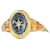 Autre Marque Antique rose gold ring 18 carats set with an onyx and a pearl. Black Golden Pink gold  ref.1184736