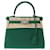 Hermès Kelly 25 Green Leather  ref.1184821
