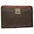 Céline CELINE Macadam Canvas Clutch Bag PVC Leather Brown Auth 61892  ref.1184891