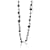 Ruthenium Chanel 2009 Lange CC-Halskette mit schwarzen und violetten Perlen und CC Mehrfarben  ref.1188965