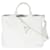 Tote Prada Weiße Canvas-Tasche mit geprägtem Drillich Leinwand  ref.1188978