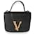 Versace Virtus Barocco V Small Top Handle aus schwarzem Glattleder  ref.1189019