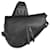 Saddle Sillín de tejido técnico de piel de becerro granulada negra Dior x Sacai Negro Cuero  ref.1189065