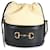 Gucci Black Beige Calfskin Horsebit 1955 Drawstring Bucket Bag Brown Leather  ref.1189133