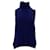 Max Mara Weekend Ribbed Sleeveless Turtleneck Top in Navy Blue Wool  ref.1189150