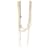 Faux-Pearl Fringe Necklace Gold Toned Chanel Multi-Strand B 14 b Metallic  ref.1189168