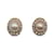 Chanel Pendientes de clip con diamantes de imitación y perlas de imitación de metal dorado vintage  ref.1189180