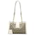 Gucci Brown Small GG Supreme Padlock Tote White Beige Leather Cloth Pony-style calfskin Cloth  ref.1189561