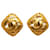 Chanel Gold CC-Ohrclips Golden Metall Vergoldet  ref.1189562