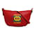 Gucci Halbmond-Schultertasche mit Logo-Print 523588 Rot Leder  ref.1189680
