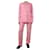 Victoria Beckham Set aus hellkariertem Hemd und Hose in Rosa – Größe UK 8 Pink Viskose  ref.1189721