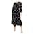 Ulla Johnson Vestido midi preto com estampa floral em camadas - tamanho Reino Unido 12 Algodão  ref.1189724