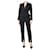 Self portrait Black long-sleeved belted jumpsuit - size UK 8 Polyester  ref.1189728