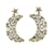 Gold earrings with celestial moon Oscar de la Renta Golden Metal  ref.1189778
