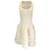 Autre Marque Alaia Ivory Ruffled Sleeveless Scoop Neck Silk Knit Dress Cream  ref.1190534