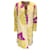 Autre Marque Dries van Noten Tan / Purple Multi Printed Silk and Cotton Coat Camel  ref.1190545