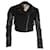 Burberry Brit Cropped Biker Jacket in Black Cotton and Leather  ref.1190694