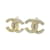 Chanel Boucles d'oreilles à clip en strass CC Métal Doré  ref.1190703