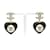 Chanel CC Rhinestones Dangle Earrings Black Silver Metal  ref.1190708