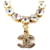 Chanel Halskette mit CC-Strasssteinen Golden Metall  ref.1190724
