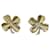 Chanel Clipe de trevo em brincos Dourado Metal  ref.1190725
