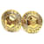 Chanel CC Ohrclips Golden Metall  ref.1190727