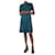 Bottega Veneta Robe en laine à motif bleu sarcelle à manches courtes - taille IT 38 Vert  ref.1190795