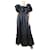 Autre Marque Robe midi noire à manches bouffantes et épaules dénudées - taille US 4 Polyester  ref.1190796