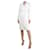 Badgley Mischka White belted longline blazer dress- size UK 10 Polyester  ref.1190813