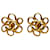 Pendientes de clip Chanel Gold CC Dorado Metal Chapado en oro  ref.1190883