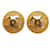 Chanel Gold CC Clip On Earrings Golden Metal Gold-plated  ref.1190896