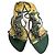 Shy TIMIDI sandali con pavone in cristallo Verde