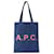 Apc Sac Shopper Lou - A.P.C. - Coton - Jean bleu  ref.1191084