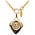 Colar de Pingente Chanel Gold CC Dourado Metal Banhado a ouro  ref.1191269