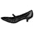 Prada Scarpe da balletto nere con tacco a forma di gattino - taglia EU 38 Nero Pelle  ref.1191341