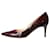 Gianvito Rossi Burgundy patent pointed toe heels - size EU 38.5 Dark red Leather  ref.1191343
