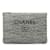 Graue Chanel Deauville O Case Clutch Bag Leinwand  ref.1191444