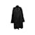 Autre Marque Black Linda Richards Long Wool Mink-Trimmed Coat Size US 12  ref.1191503