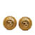 Pendientes de clip Chanel CC dorados Chapado en oro  ref.1191551
