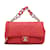 Red Chanel Small Lambskin Elegant Chain Single Flap Satchel Leather  ref.1191602