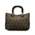Brown Fendi Zucca Twins Handbag Leather  ref.1191638