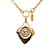 Goldfarbene Halskette mit Chanel-CC-Anhänger Golden Metall  ref.1191648